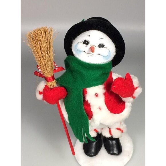 Annalee snowman Christmas decoration felt doll display mantle decoration VTG - Picture 1 of 7